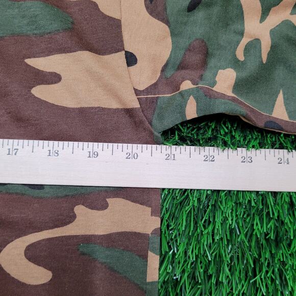 VTG 90s Badger USA Made Woodland Long Sleeve Camo T-Shirt Mens Large - Picture 6 of 11